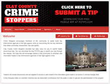 Tablet Screenshot of claycounty.crimestoppersweb.com